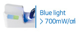 Blue light >700mW/cm²